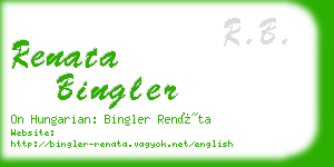 renata bingler business card